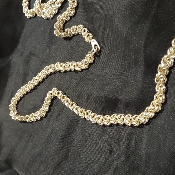 20" DIMENSIONAL FLORAL LINK 20 INCH OF 14K OVER SILVER CHAIN - Picture 4 of 5